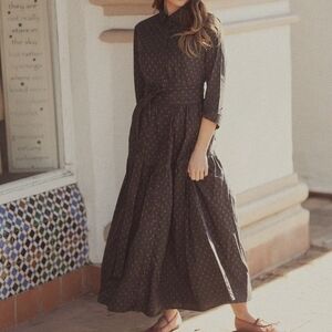 Stella & Rose Chic Long Sleeve Cotton Printed Dress